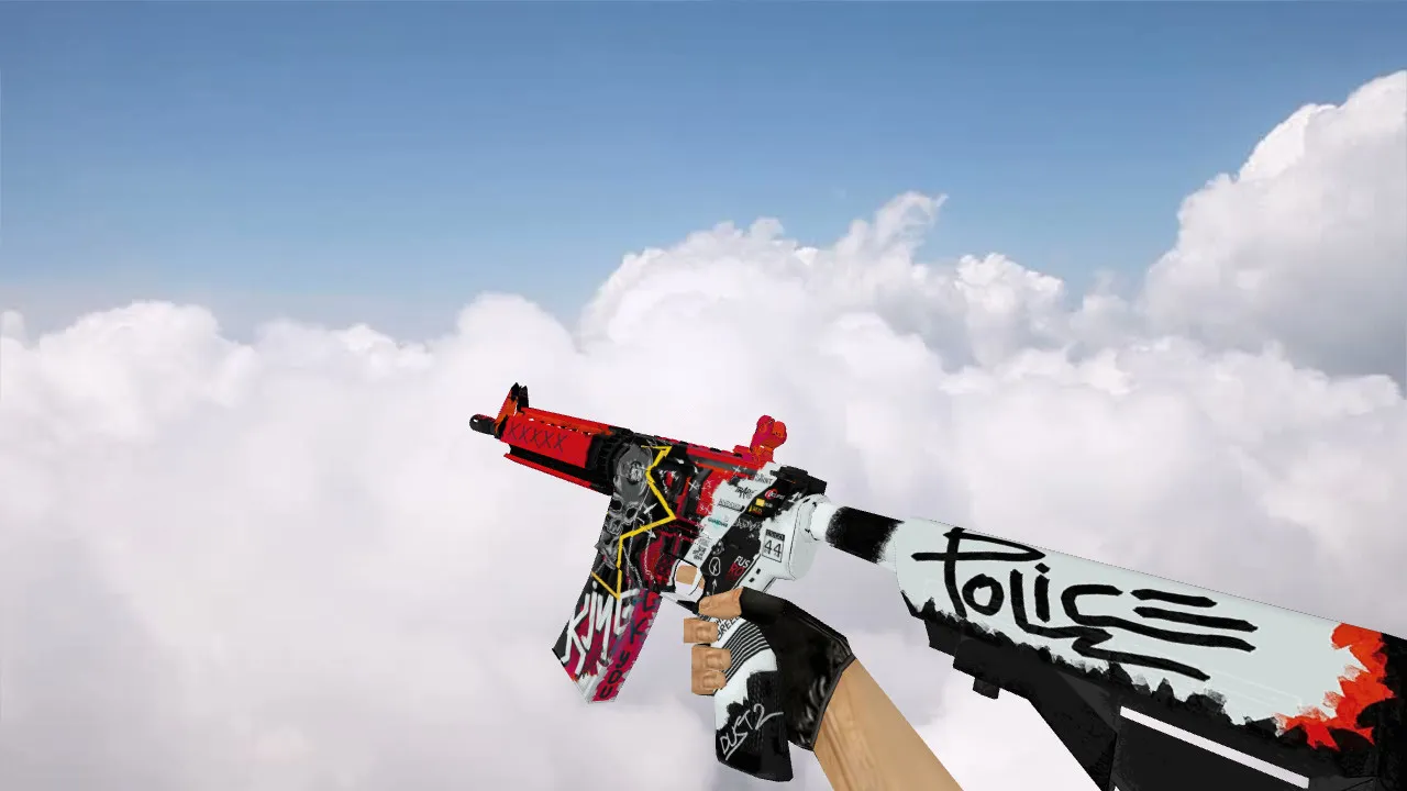Скачать Модель M4A4 WildStyle v_ в CS 1.6: p_ и w_ файлы, звуки, анимация осмотра и текстуры - Скриншот