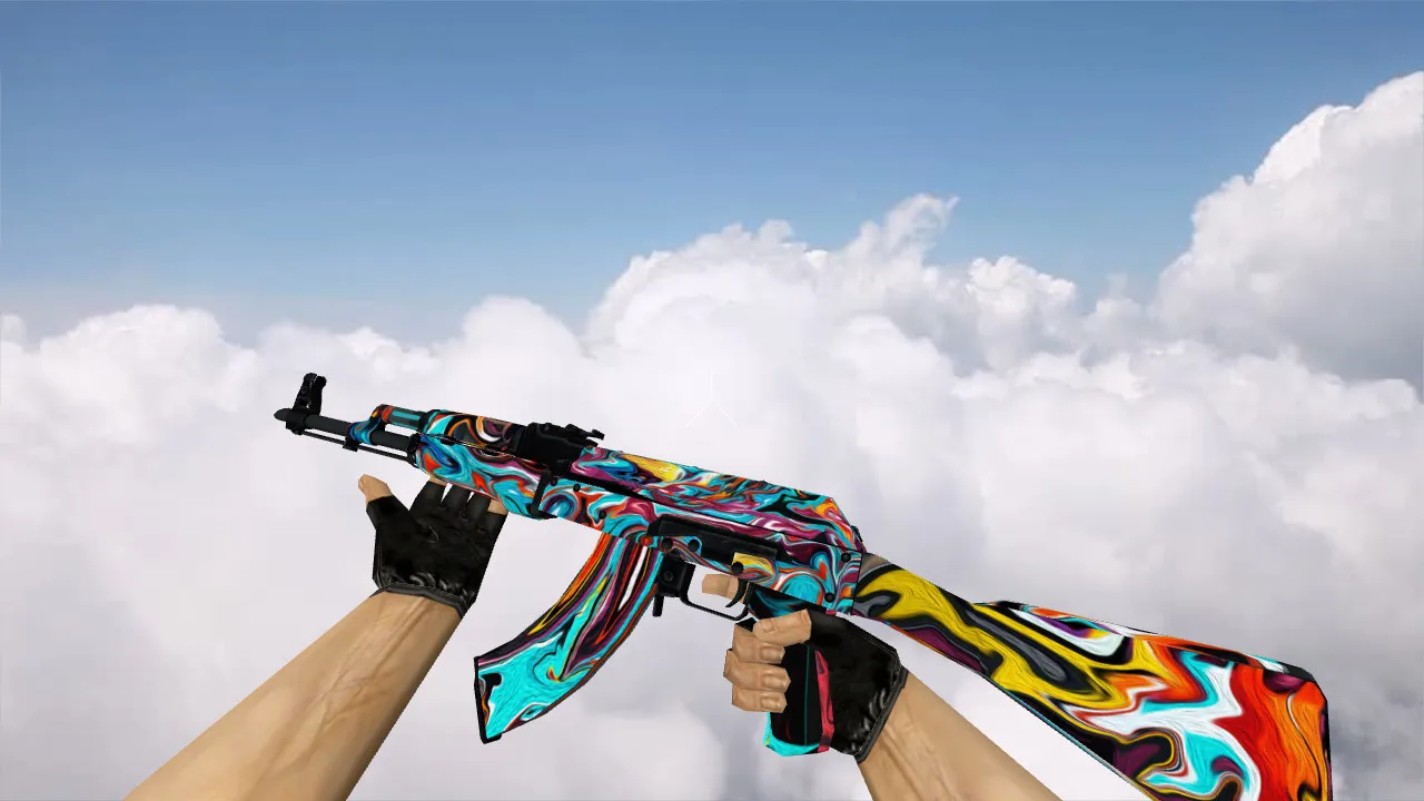 Скачать Модель «AK-47 Colorful Apocalypse» для CS 1.6 – уникальность и стиль - Скриншот