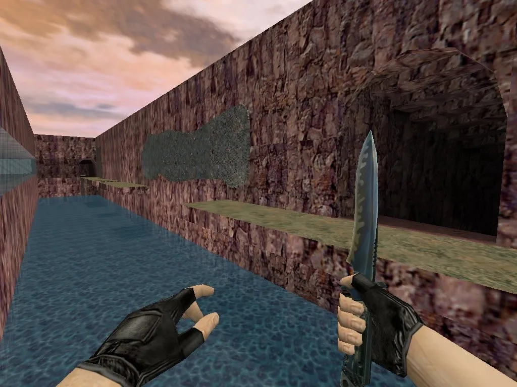 Скачать deathrun_mountains — карта для CS 1.6: точки за ТТ, ловушки и спавн, .nav для ботов - Скриншот
