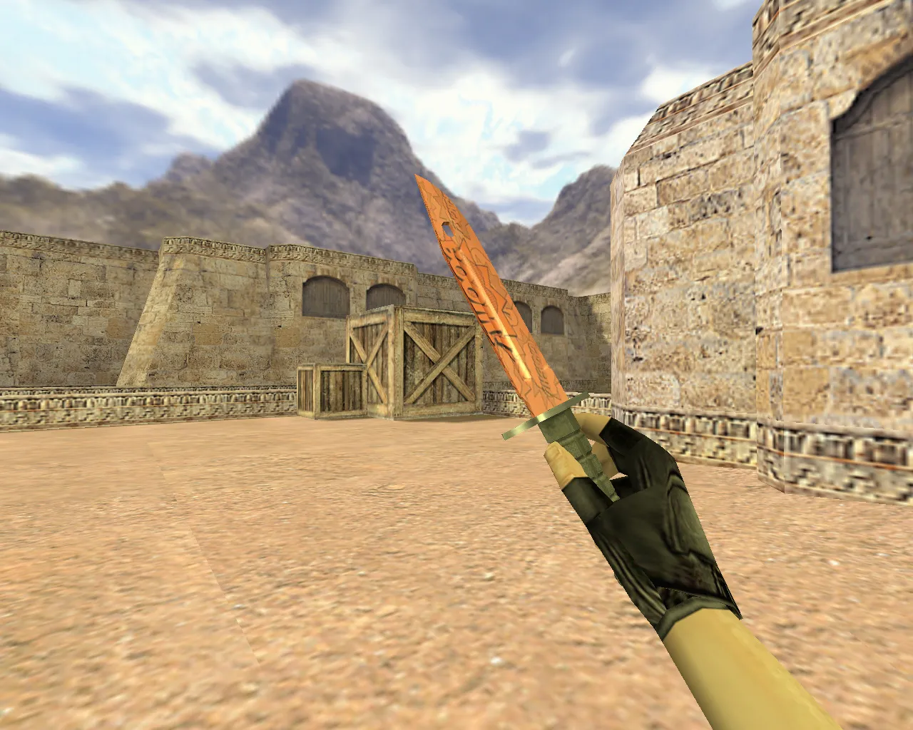Скачать Модель «Штык-нож БАХ» v_ для CS 1.6: p_ и w_ файлы, анимация осмотра, звук и текстуры ножа - Скриншот