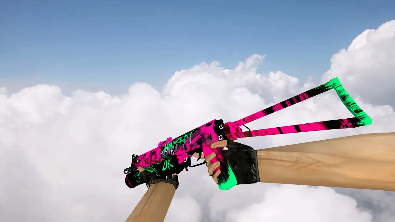 Скачать Модель P90 «Bizon Неоновая революция» для CS 1.6 - Скачай сейчас! - Скриншот
