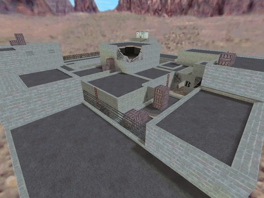 Скачать Карта de_war для CS 1.6: тактика и особенности - Скриншот