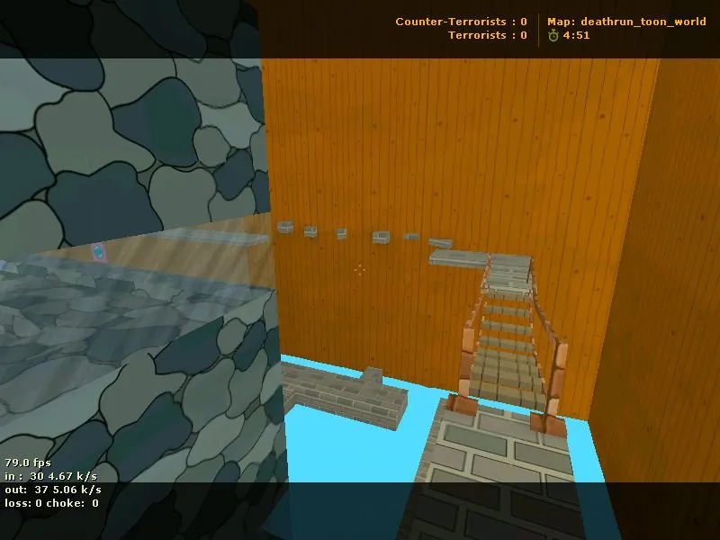 Скачать Скачать deathrun_toon_world для CS 1.6: deathrun карта, точки, .nav, оптимизация wpoly/epoly - Скриншот