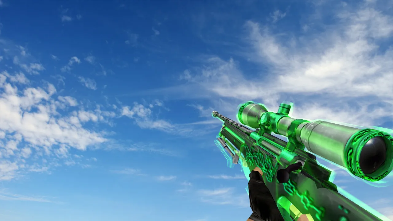 Скачать Модель «AWP Green Glass» для CS 1.6 - Совершенная точность - Скриншот