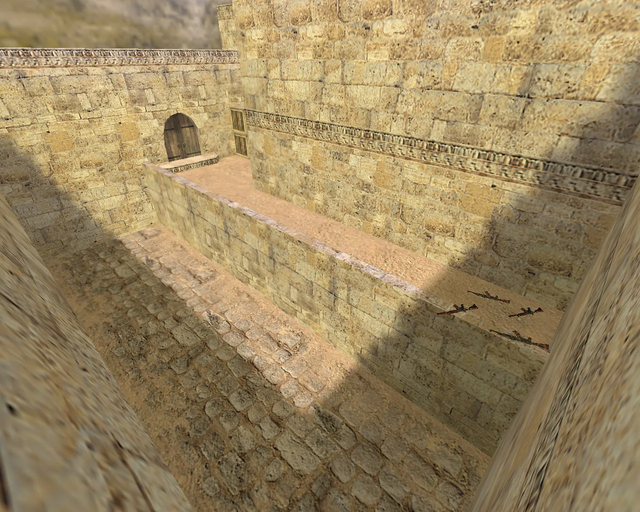 Скачать Карта 3d_aim_dust2 для CS 1.6: прицеливание, тренировка хедов и отработка спрея - Скриншот