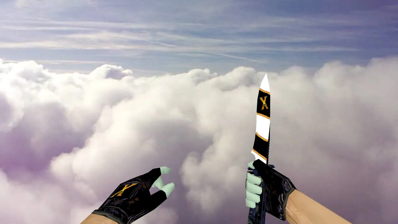 Модель Default Knife The X v_ для CS 1.6: анимация осмотра, звук и качество текстур — скриншот 1