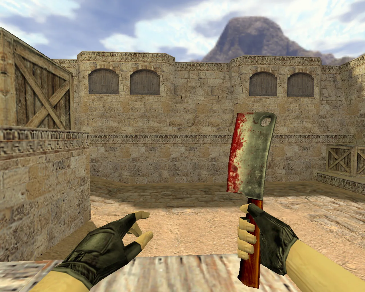 Скачать Мясной нож v_knife_p, p_knife_p, w_knife_p для CS 1.6: звуки, анимация осмотра, текстуры, качество модели - Скриншот