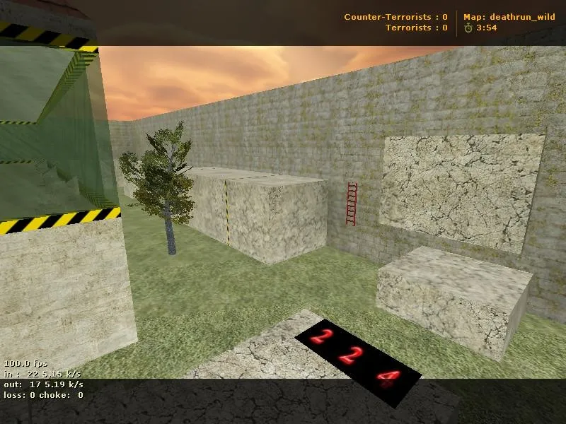 Скачать deathrun_wild для CS 1.6: карта deathrun, точки, маршруты, боты и оптимизация - Скриншот