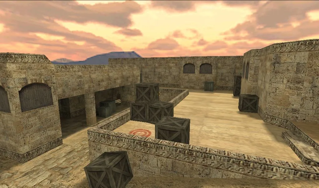 Скачать de_dust2_bliz для CS 1.6: баланс сторон, точки, .nav для ботов и оптимизация wpoly/epoly - Скриншот