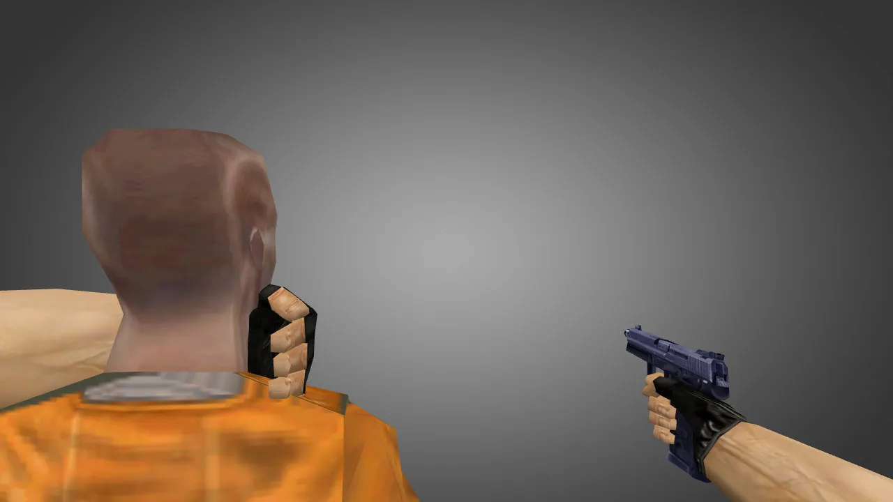 Скачать Модель «Hostage Human Shield» (v_ / p_ / w_) для CS 1.6: текстуры, анимация осмотра, звуки и настройка - Скриншот