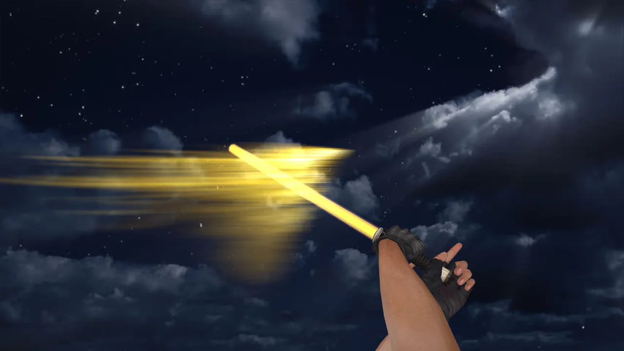 Скачать Модель ножа «CSO Beam Sword» v_model для CS 1.6: звуки, анимация осмотра, текстуры и точная форма - Скриншот