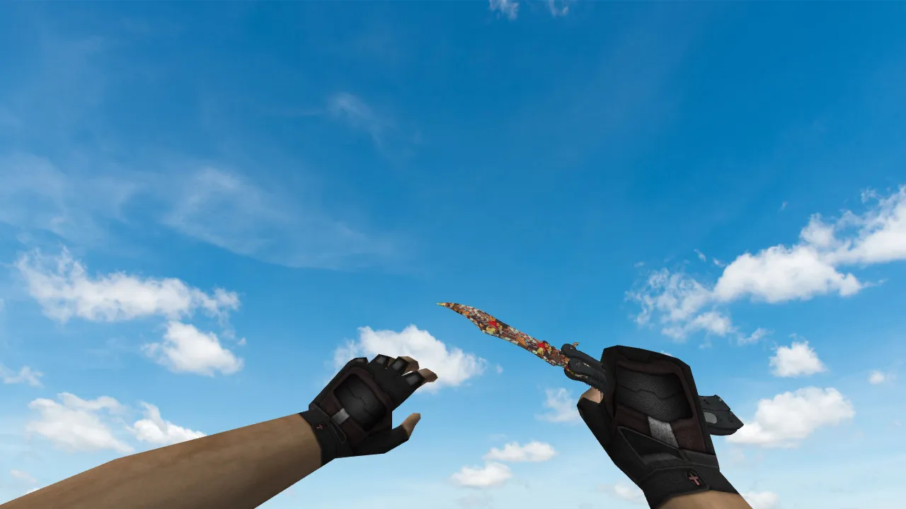 Скачать Модель «Butterfly Knife «Лапки»» v_ p_ w_ для CS 1.6: звуки, анимация осмотра, текстуры - Скриншот