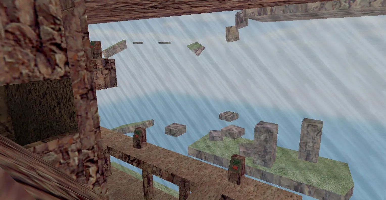Скачать deathrun_unreal_air для CS 1.6: карта deathrun, точки, раунды, оптимизация, .nav и боты - Скриншот