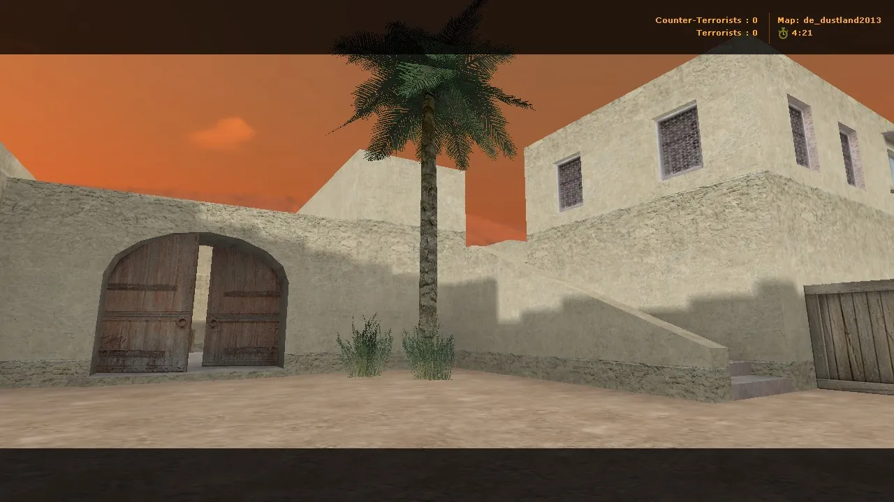 Скачать de_dustland2013 для CS 1.6: тактика за CT/T, точки, .nav и оптимизация карты - Скриншот