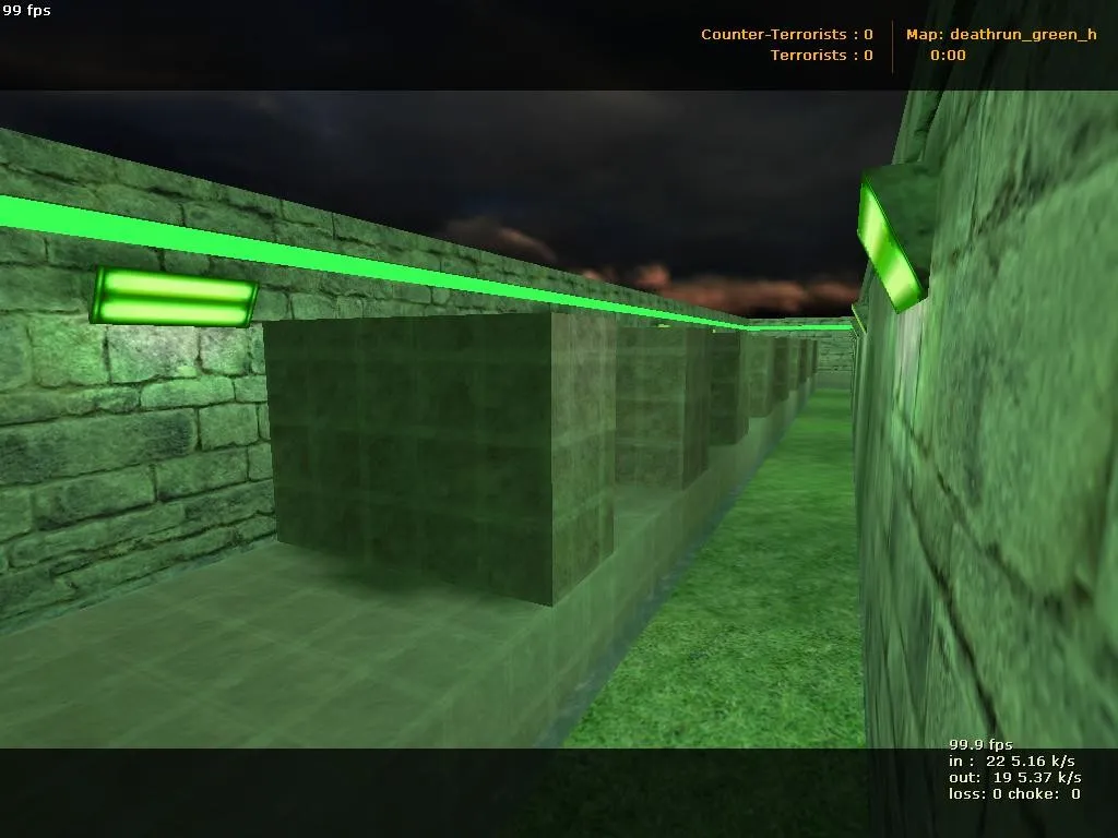 Скачать deathrun_green_h для CS 1.6: тактики, точки, .nav и оптимизация карты - Скриншот