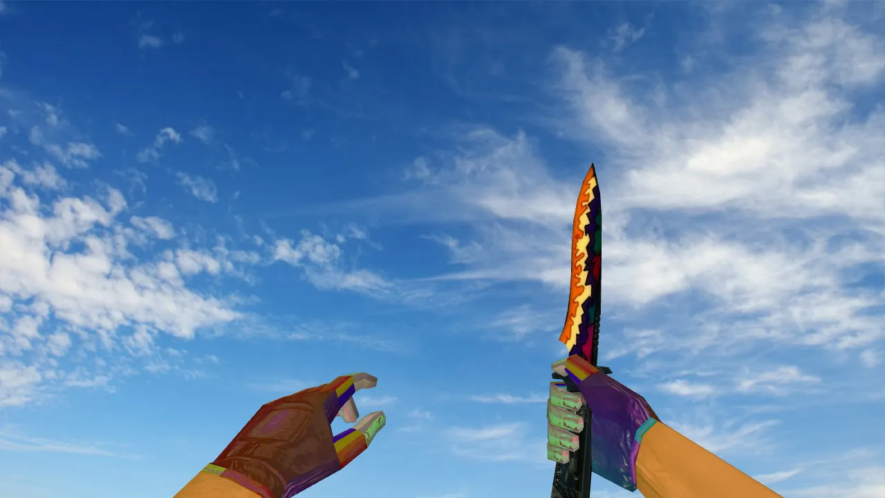 The Error Rainbow Knife (v_, p_, w_) модель ножа для CS 1.6: звуки, осмотр и текстуры — скриншот 1