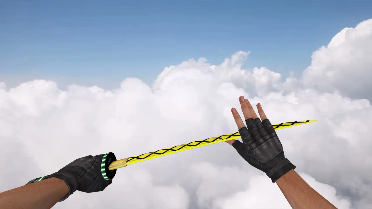 Скачать Модель ножа «Katana Gold» v_ для CS 1.6: анимация осмотра, звуки и качество текстур - Скриншот