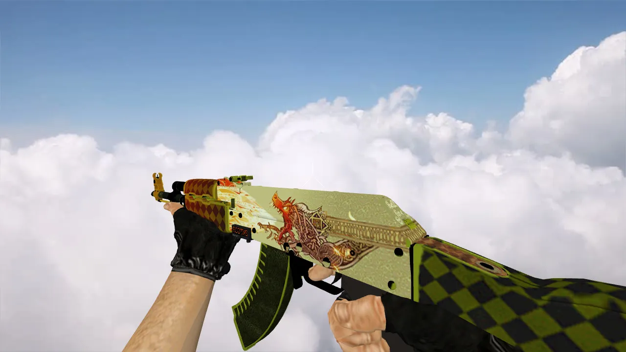 Скачать Модель AK-47 Dragon Lore для CS 1.6 - Качество и детали - Скриншот