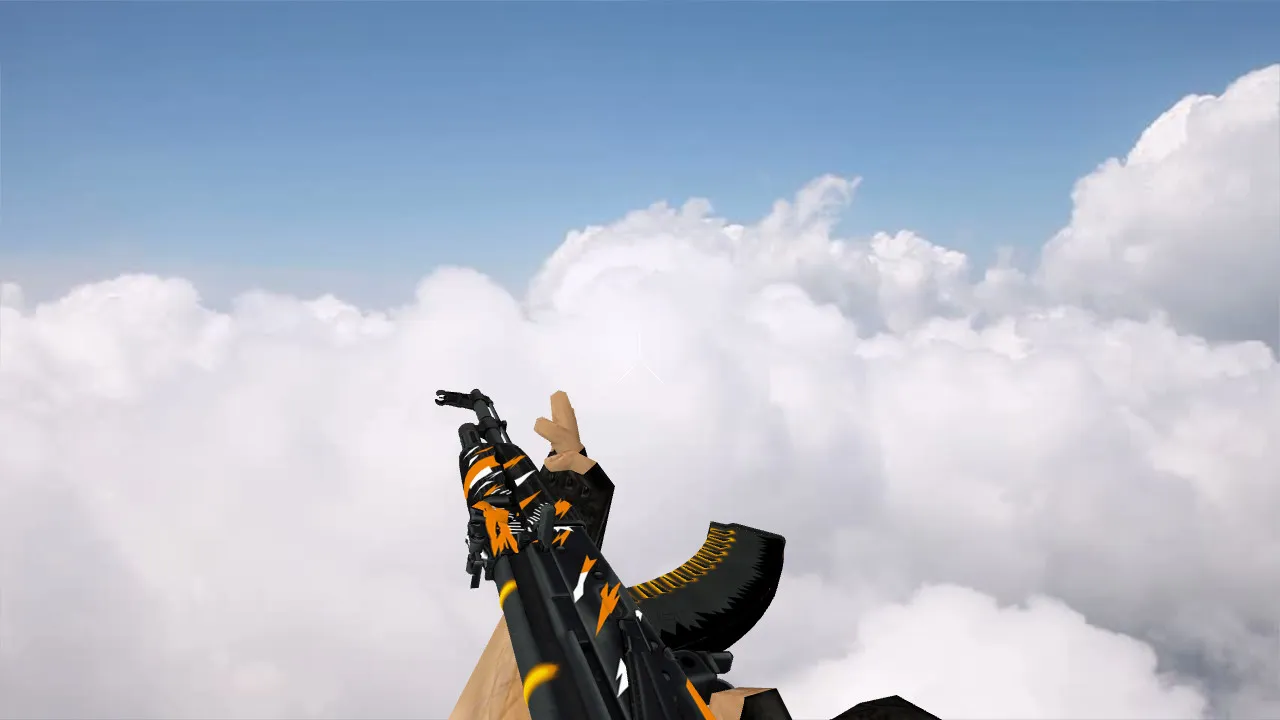 Скачать Модель v_ оружия AK-47 The Slayer (p_ и w_) для CS 1.6: звуки, анимация осмотра, текстуры и настройка - Скриншот