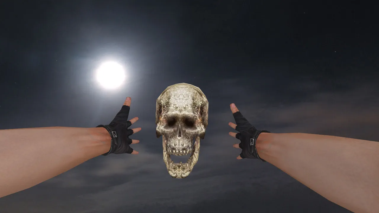 Скачать Модель «Human Skull Grenade» для CS 1.6: v_, p_, w_ гранаты, звук и анимация осмотра - Скриншот