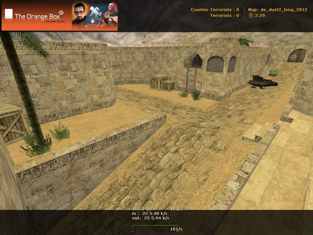 Скачать de_dust2_long_2012 карта для CS 1.6: точки, позиции, .nav для ботов, оптимизация wpoly/epoly - Скриншот