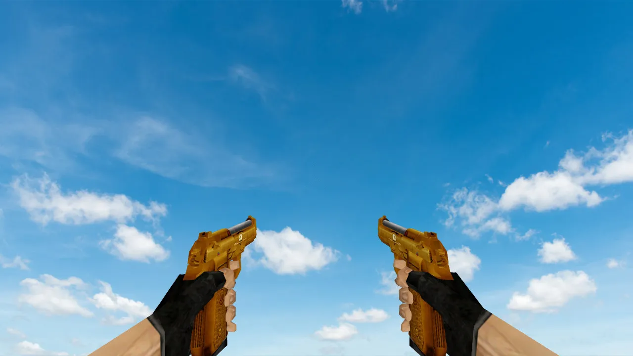 Пак моделей оружия «Gold Weapons Pack V3» для CS 1.6: v_ p_ w_ модели, звуки, анимация осмотра — скриншот 6