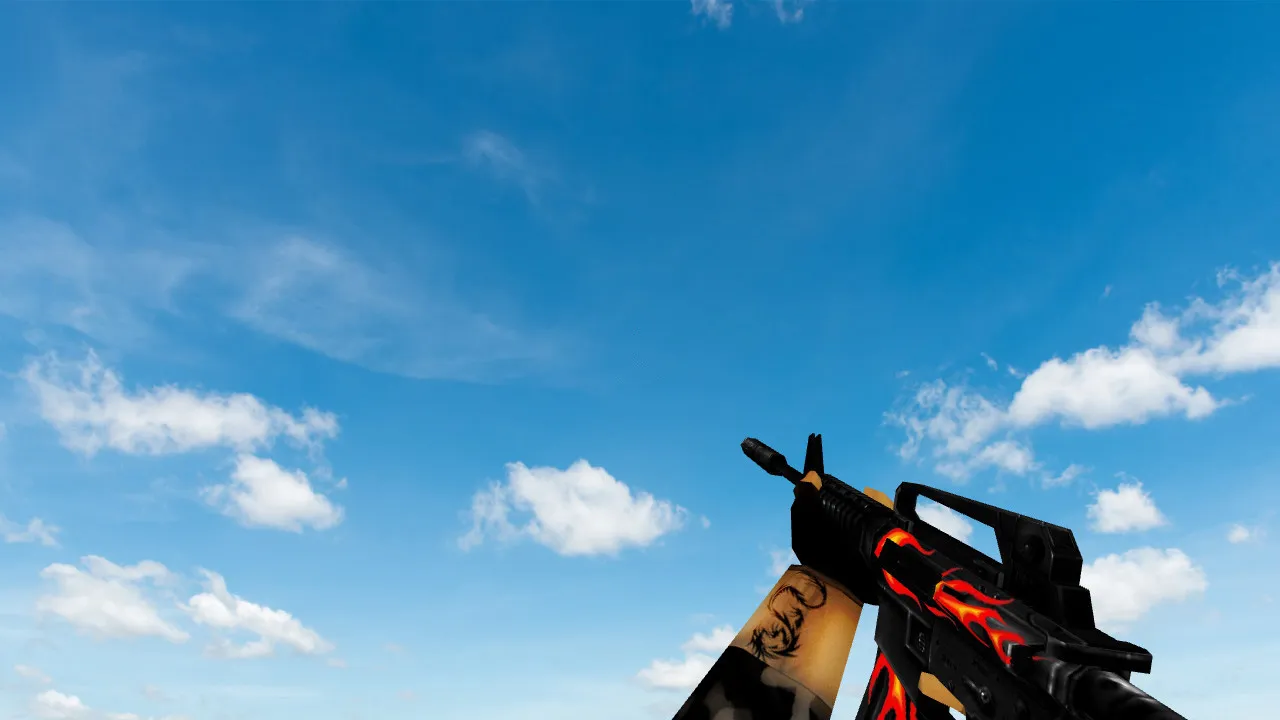 Скачать Модель v_m4a1 «Default M4A1 Firestyle» для CS 1.6: p_ и w_ модели, звуки, анимация осмотра, текстуры - Скриншот