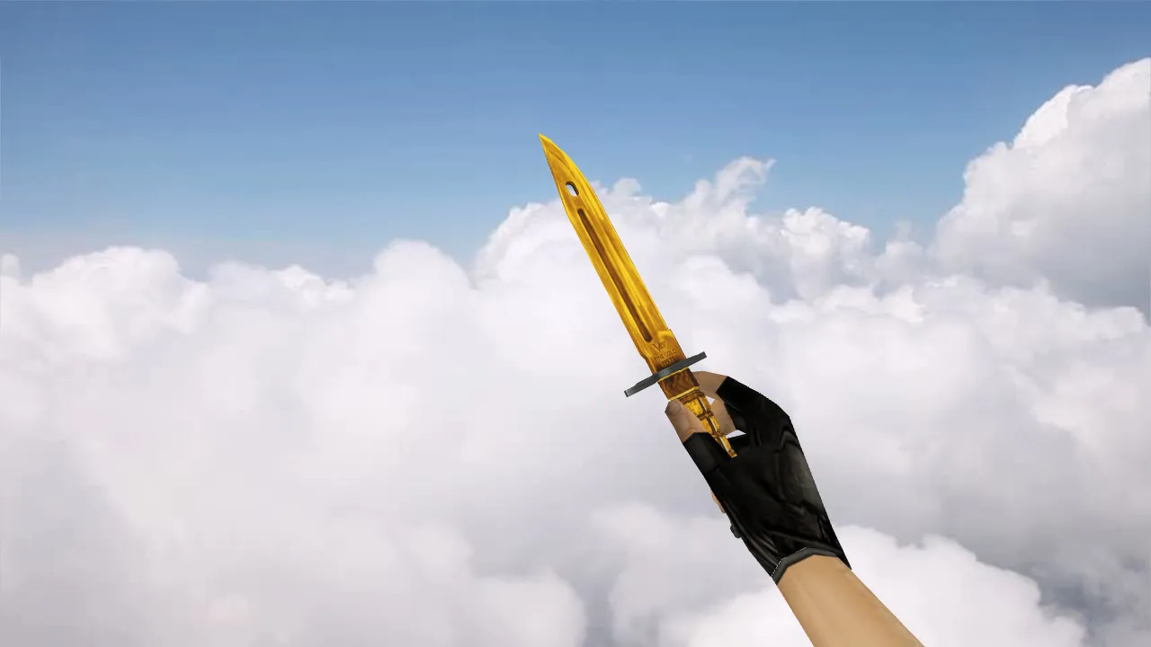 Скачать Модель «Bayonet Fine Gold» для CS 1.6: v_ p_ w_ файлы, звуки, анимация осмотра, текстуры и качество модели - Скриншот
