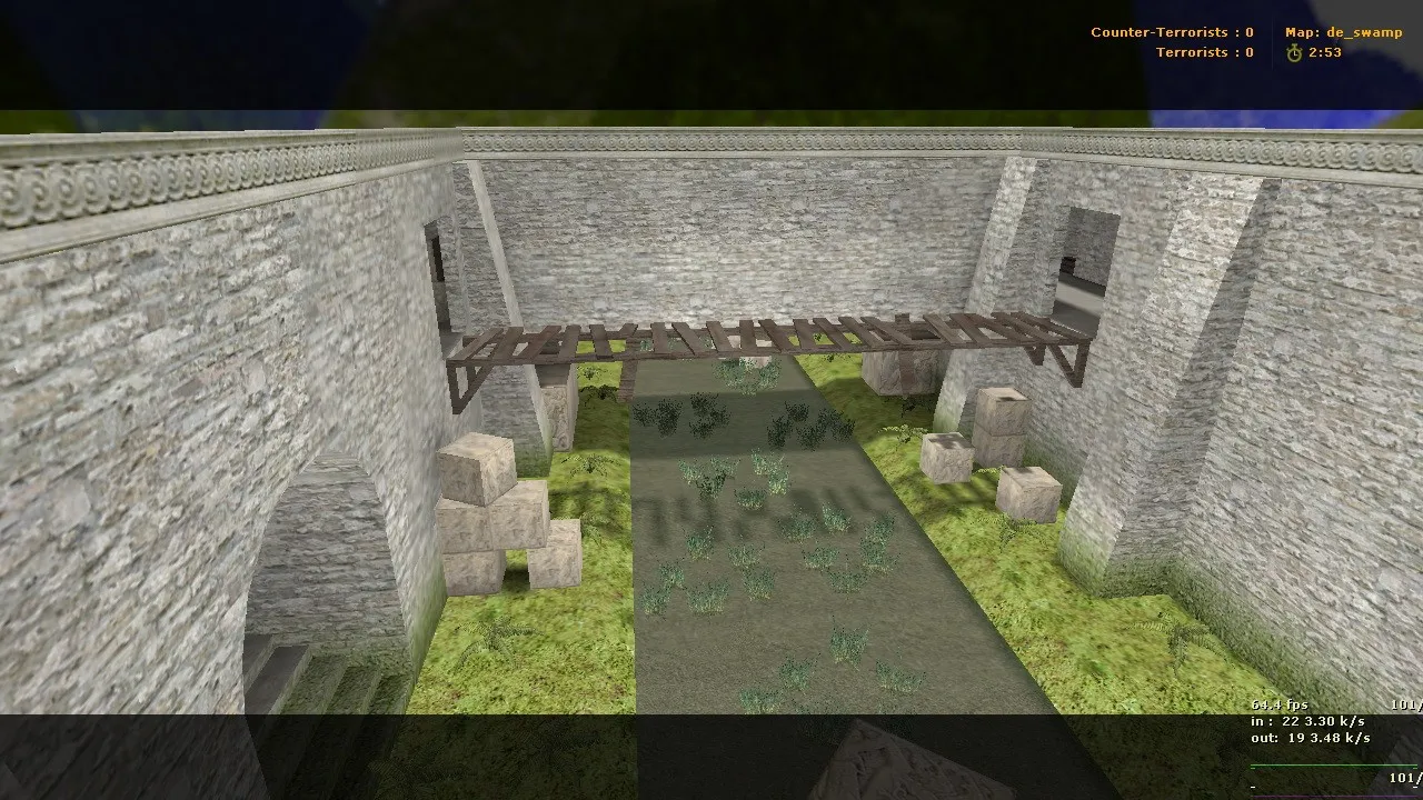 Скачать Карта de_swamp для CS 1.6: Взгляните на уникальные тактики - Скриншот