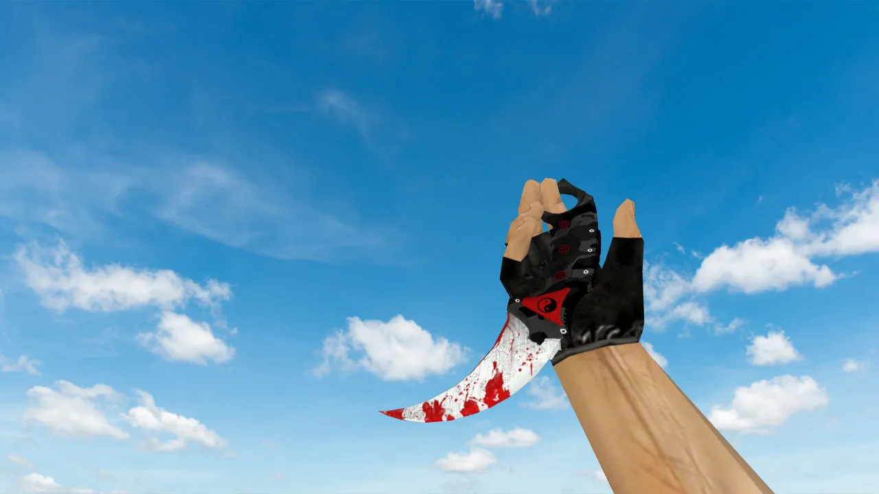 Модель «Karambit Bloodline» для CS 1.6: нож v_, p_, w_, анимация осмотра и звуки — скриншот 1