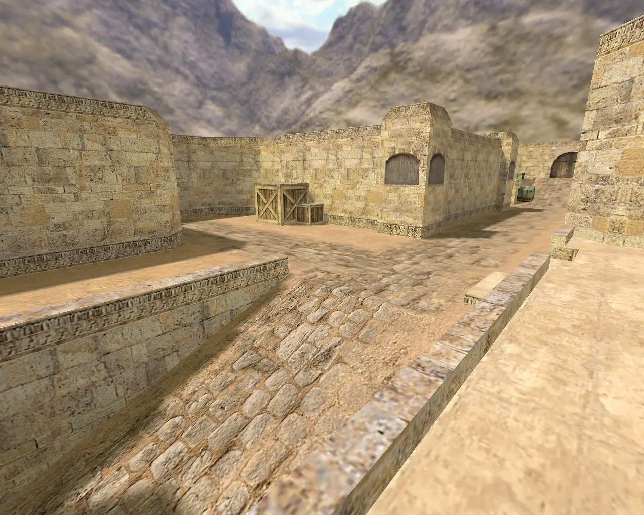 Скачать Карта de_dust2_long для CS 1.6: точки, маршруты, баланс сторон, .nav, оптимизация wpoly/epoly - Скриншот