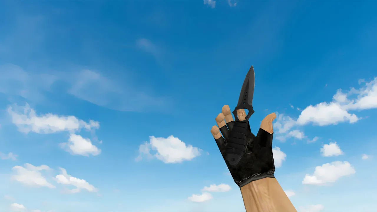 Скачать Skeleton Knife Vanilla on Default Hands v_ нож для CS 1.6: текстуры, анимация осмотра и настройка sequences - Скриншот