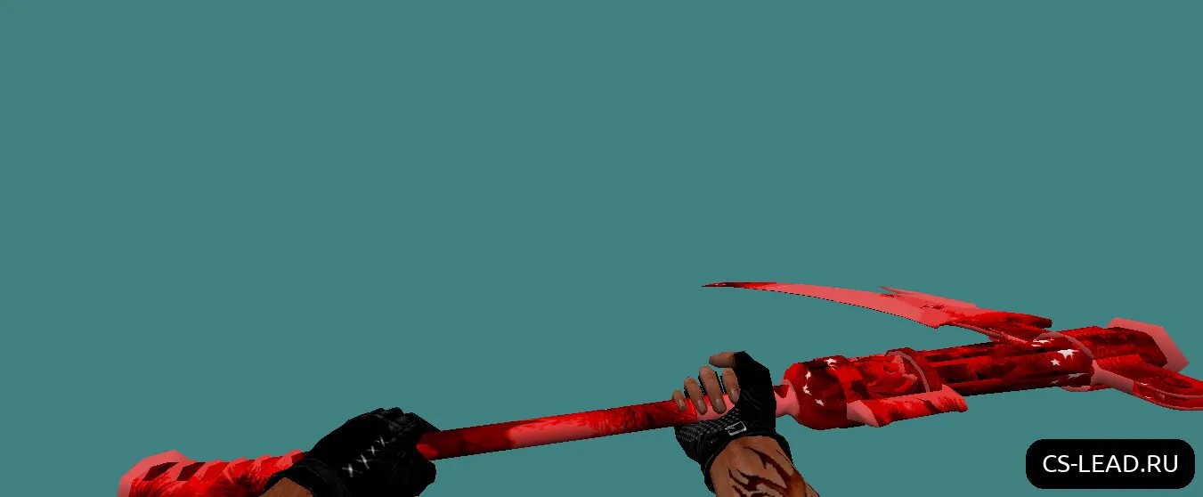 Скачать Модель ножа [Коса] (Red) | CS 1.6 - Скриншот