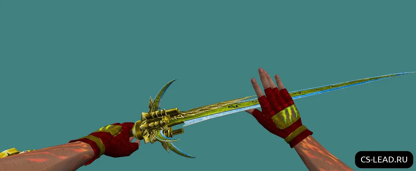 Скачать Модель ножа Thanatos-8 (Gold) для CS 1.6 - Скриншот