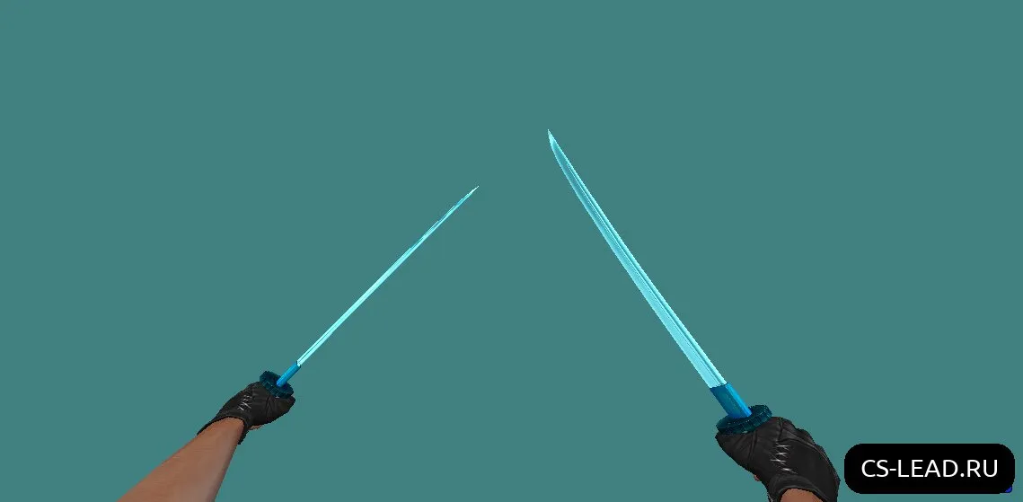 Скачать Модель ножа Dual Katana Crystal для CS 1.6 - Скриншот