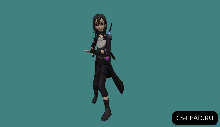 Скачать Модель игрока Kirito (SAO) для CS 1.6: Ворвись в бой как Легенда Айнкрада! - Скриншот