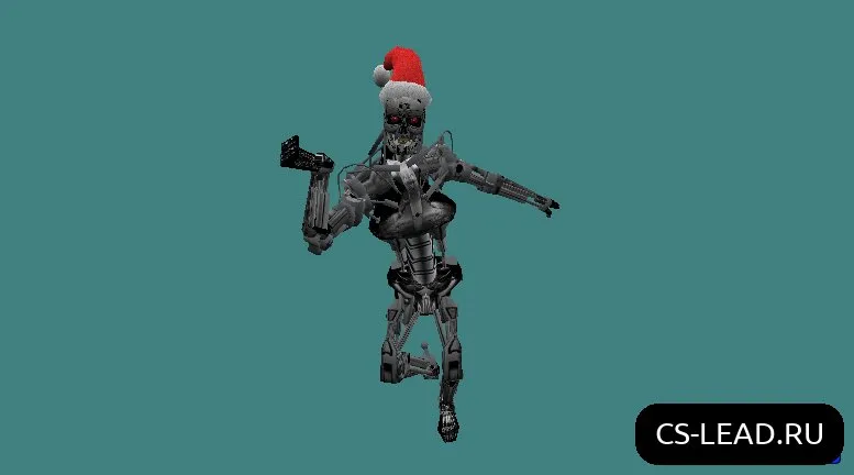 Скачать Модель игрока [Terminator Red Xmas] для Counter-Strike 1.6 — Скачать бесплатно - Скриншот