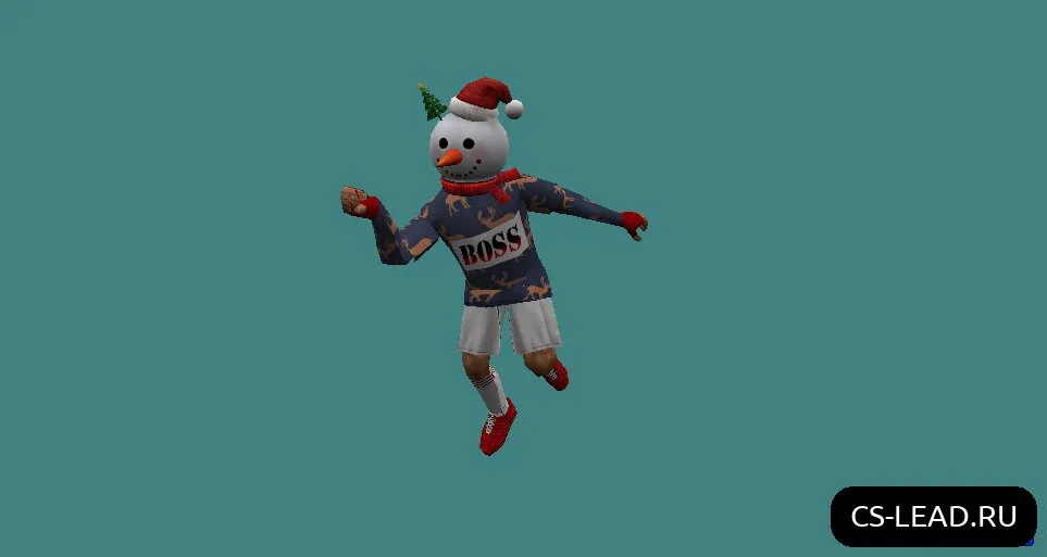Скачать Модель игрока Boss Xmas для CS 1.6: Уникальный Скин для Праздничного Настроения и Честной Игры - Скриншот