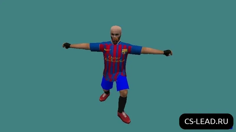 Скачать Модель игрока Guerilla Messi для CS 1.6: Доминируй на сервере с легендой футбола! - Скриншот