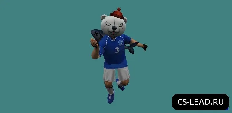 Скачать Элитная модель игрока CS 1.6: Синий Футболист New – Доминируй на сервере с уникальным скином! - Скриншот