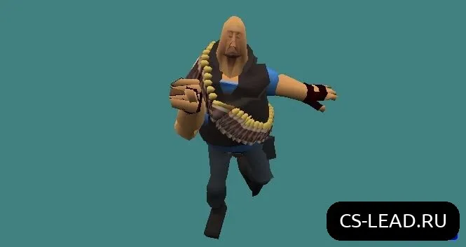 Скачать TF2 Пулеметчик в CS 1.6: Уникальная Модель Игрока для Настоящих Ценителей Классики - Скриншот