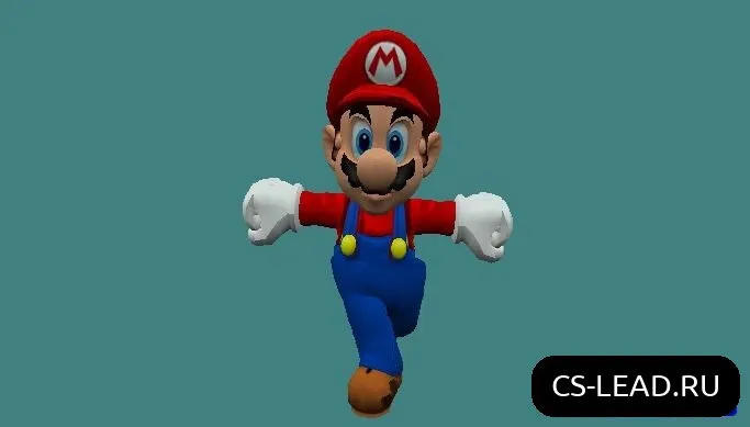 Скачать Модель игрока Super Mario для CS 1.6: Уникальный скин, идеальные хитбоксы и ностальгия! - Скриншот
