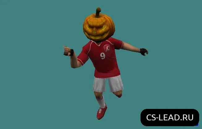Скачать Уникальная Модель Игрока CS 1.6: Красный Футболист с Тыквой – Доминируй стильно! - Скриншот