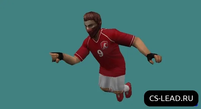 Скачать Модель Красный Футболист [JRA] для Counter-Strike 1.6 - Уникальный скин - Скриншот