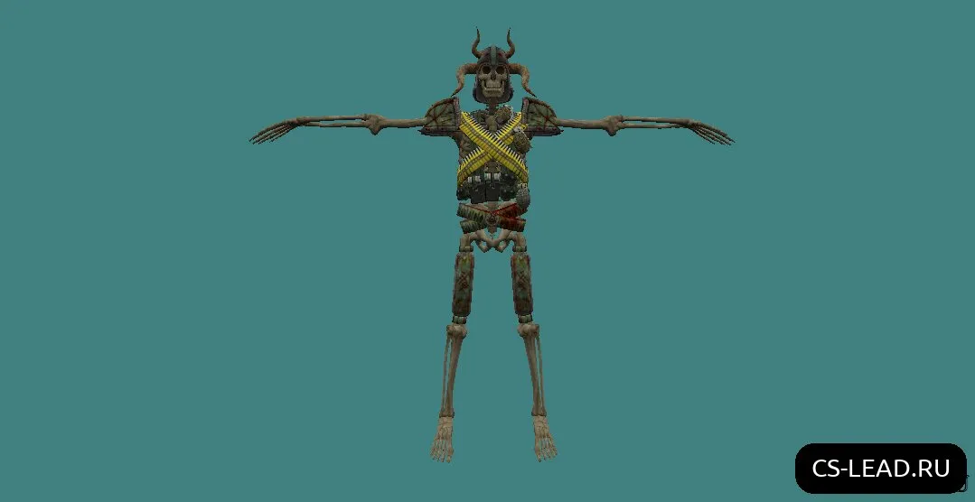 Скачать Модель зомби Immortal Skeleton для CS 1.6 - Уникальные скины - Скриншот