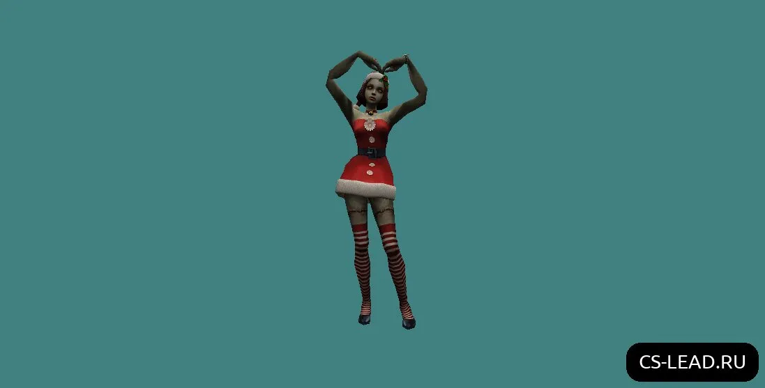 Скачать Модель зомби [Lusty Rose] (Xmas) для CS 1.6 - Скриншот