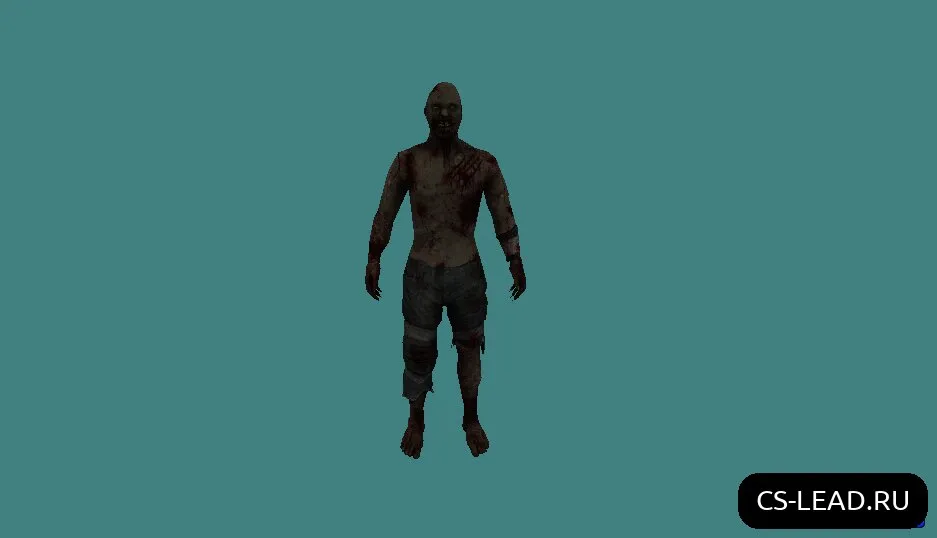 Скачать Модель зомби [Hunter Nude] для Counter-Strike 1.6 - Уникальный Скин - Скриншот