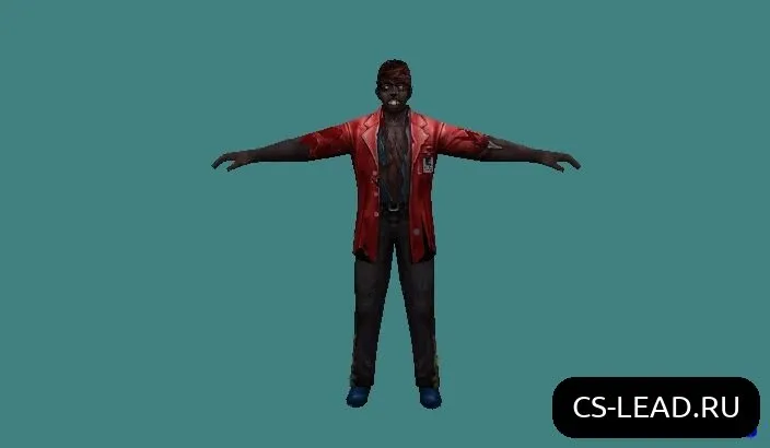 Скачать Модель зомби [Псих] для CS 1.6 - Уникальный скин с качественной детализацией - Скриншот