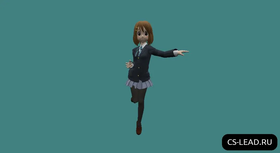 Скачать Модель Аниме-девушки [Yui] (K-On!) для CS 1.6 - Уникальный скин для игроков - Скриншот