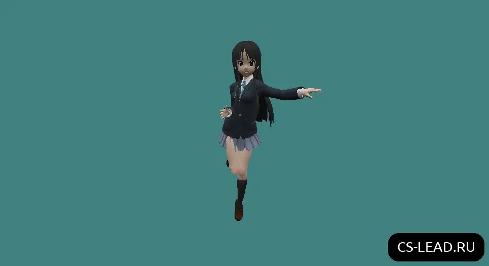 Скачать Модель Аниме-девушки [Mio] (K-On!) для CS 1.6 - уникальный скин для игроков - Скриншот